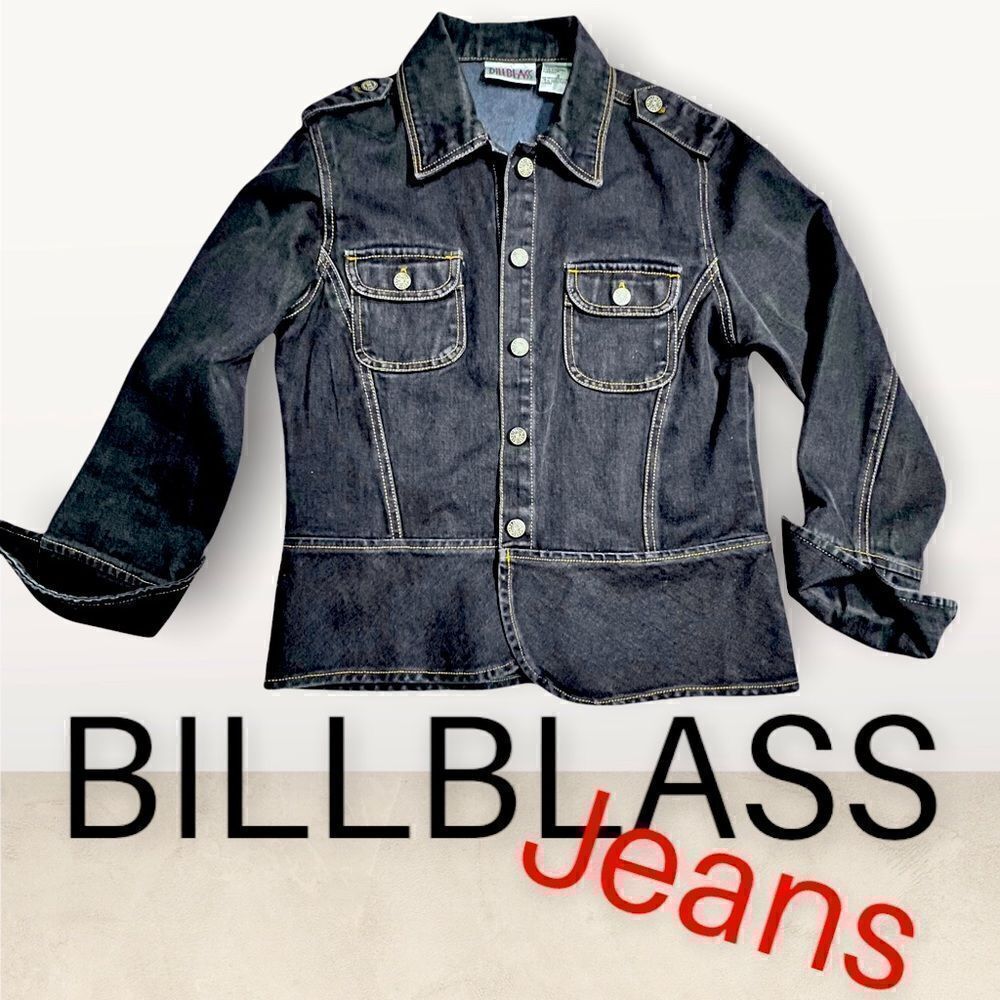 BILL BLASS Jean Jacket woman’s small Blue Denim
